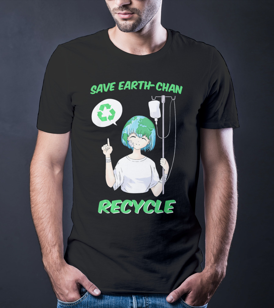 Save Earth-chan Recycle Earth Day T-Shirt