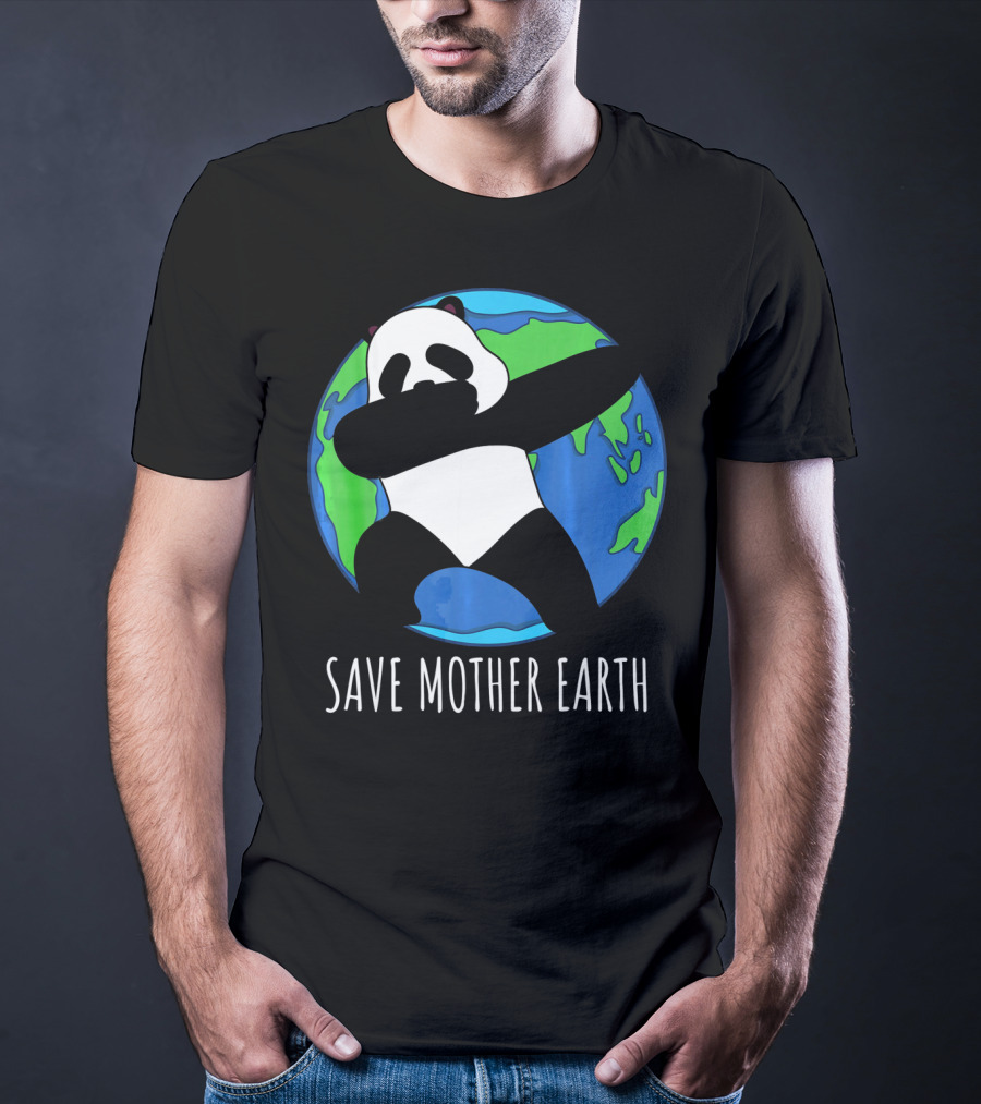 Earth Day Panda Dabbing Save Mother Earth T-Shirt