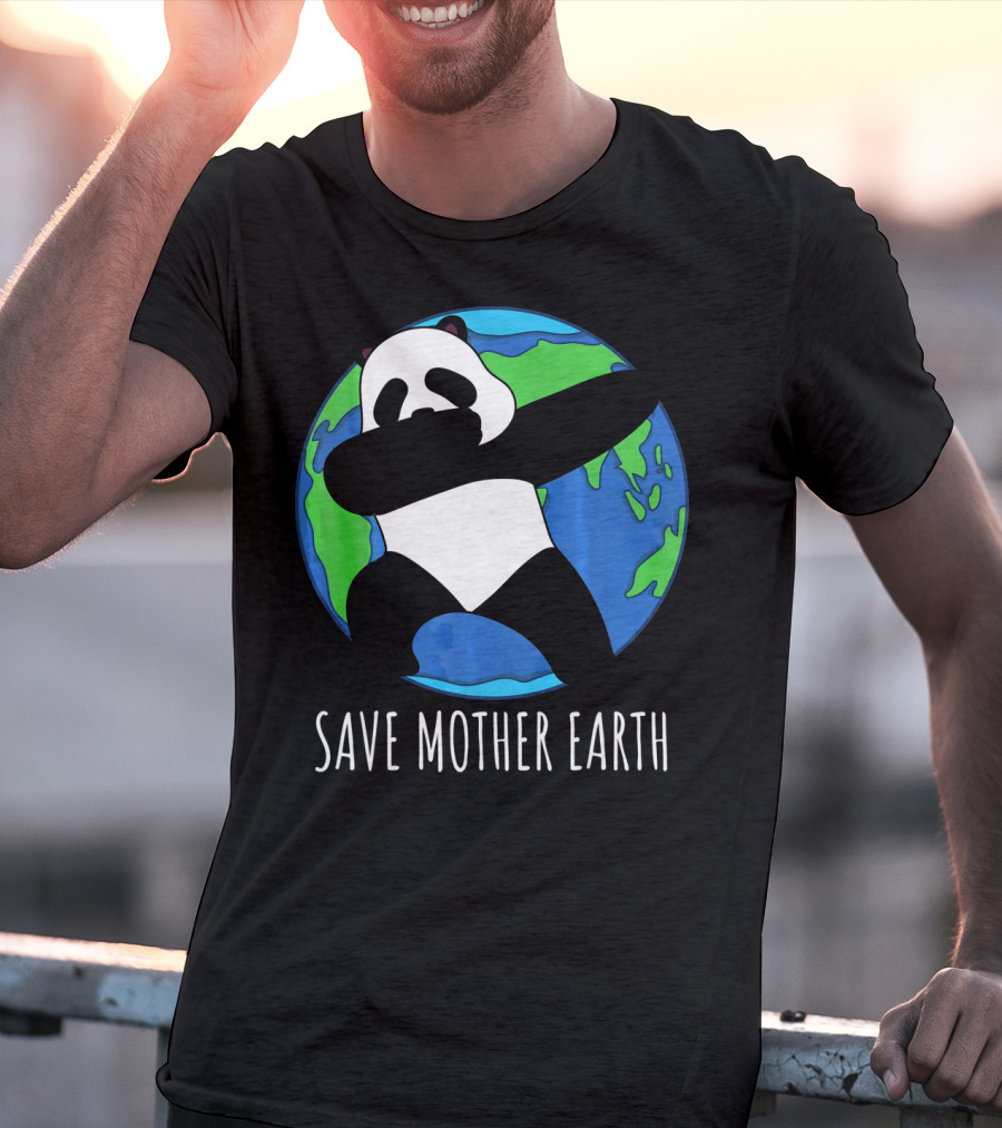 Earth Day Panda Dabbing Save Mother Earth T-Shirt