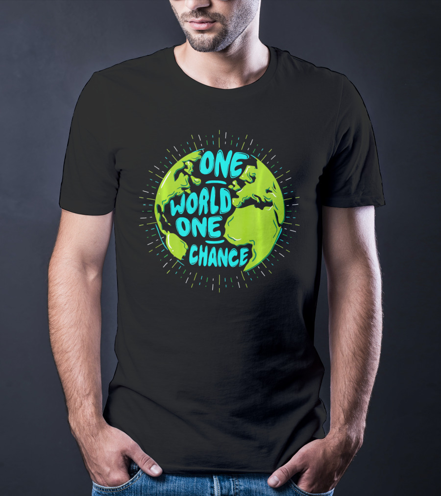 One World One Chance Planet Earth Climate Protection T-Shirt