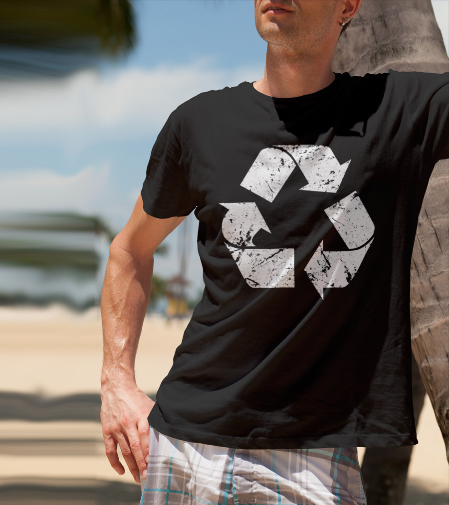 Earth Day Vintage White Recycle T-Shirt