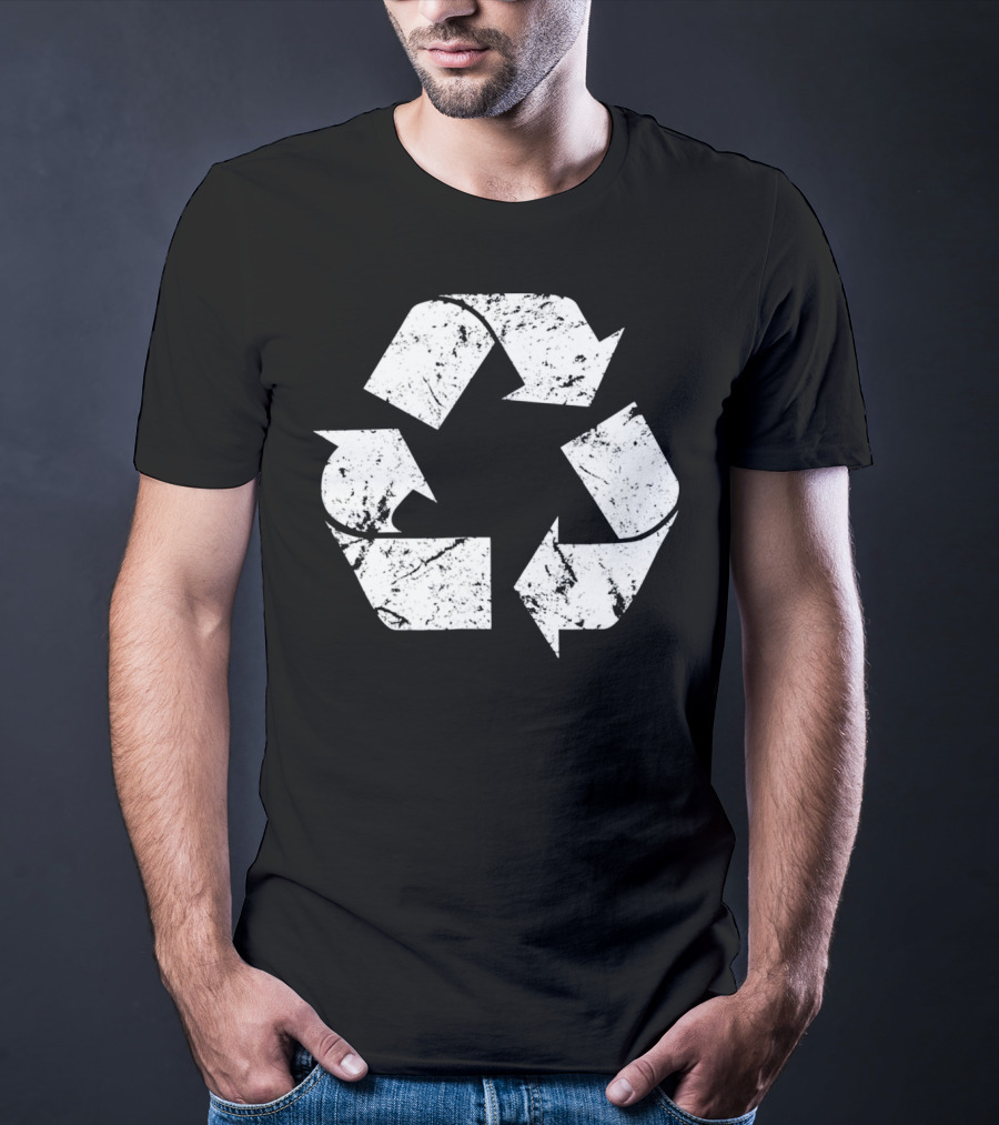 Earth Day Vintage White Recycle T-Shirt