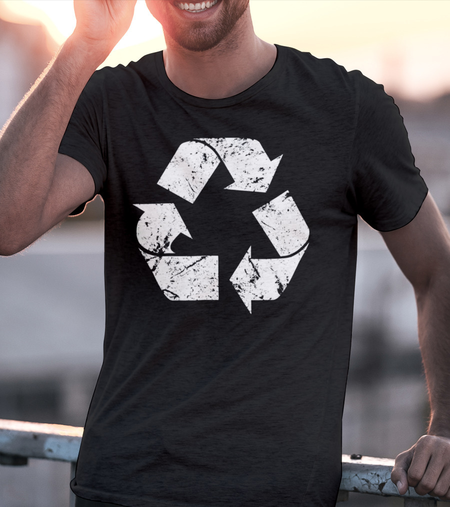 Earth Day Vintage White Recycle T-Shirt
