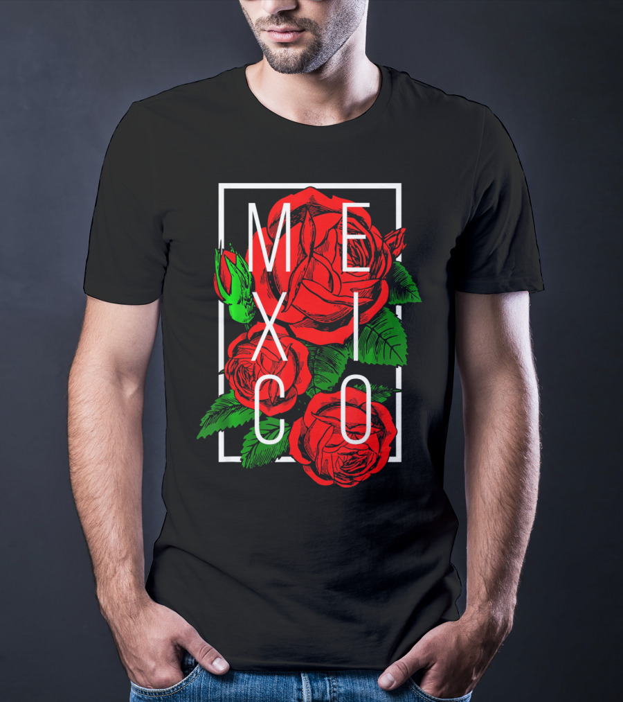 Mexico Rose Flower Cinco De Mayo T-Shirt