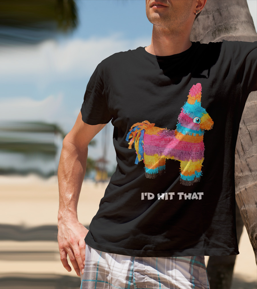 I'd Hit That Colorful Donkey Piñata Mexican Cinco De Mayo T-Shirt