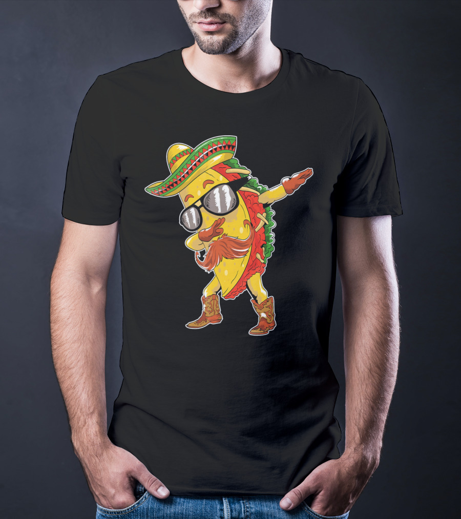 Funny Taco Dabbing Sombrero Cinco De Mayo T-Shirt