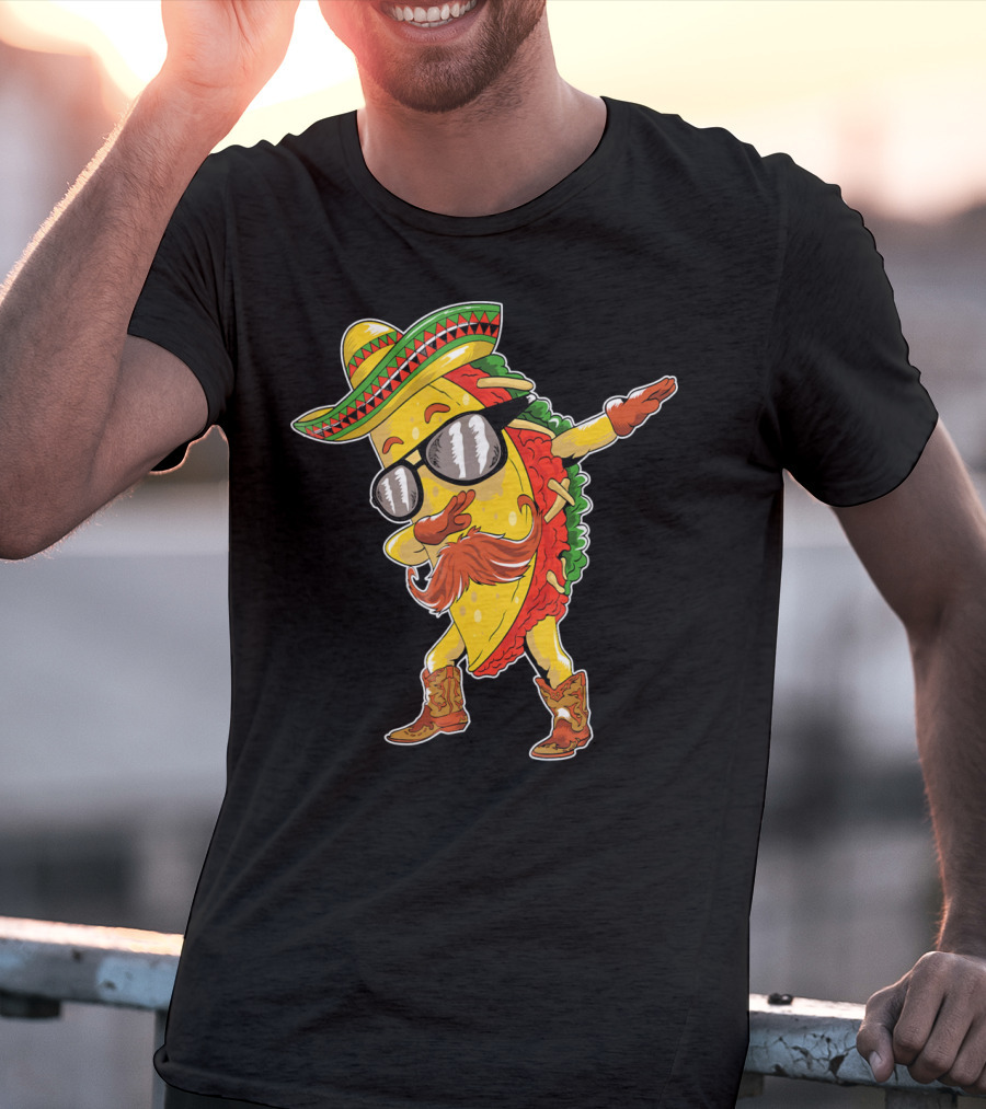 Funny Taco Dabbing Sombrero Cinco De Mayo T-Shirt