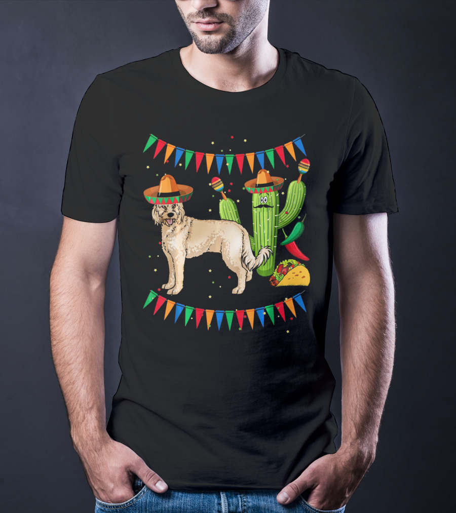 Sombrero Cockapoo Dog Mexico Cinco De Mayo Fiesta Cactus Taco Party T-Shirt
