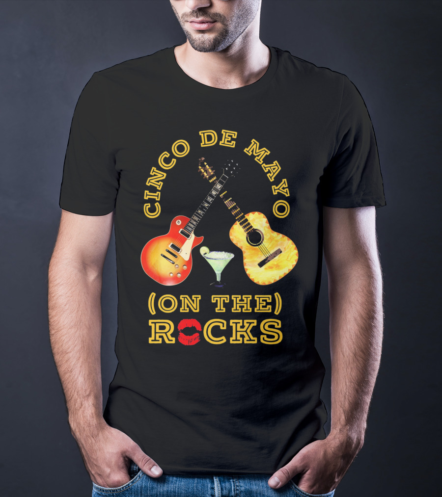 Cinco De Mayo On The Rocks Guitars Margarita T-Shirt