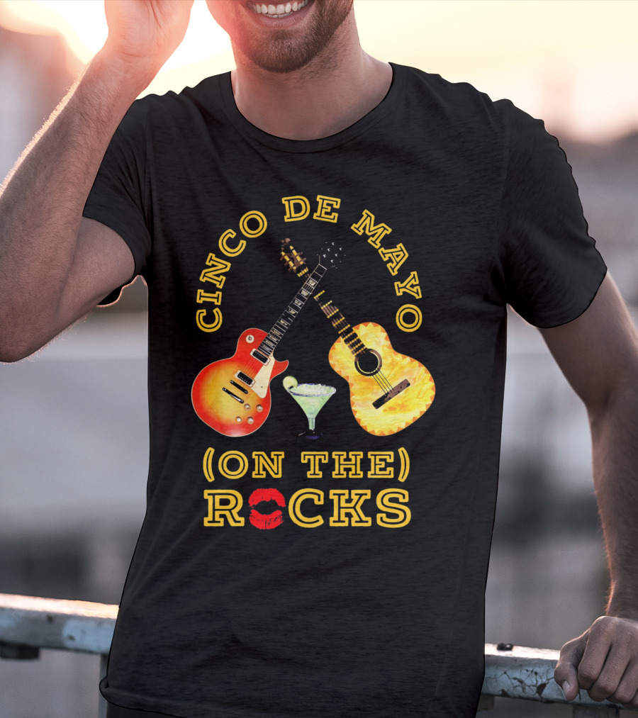 Cinco De Mayo On The Rocks Guitars Margarita T-Shirt