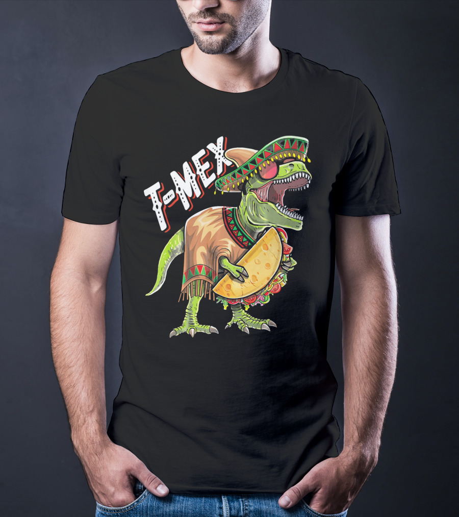 T-Mex Cinco De Mayo Dinosaur Taco Fiesta T-Shirt