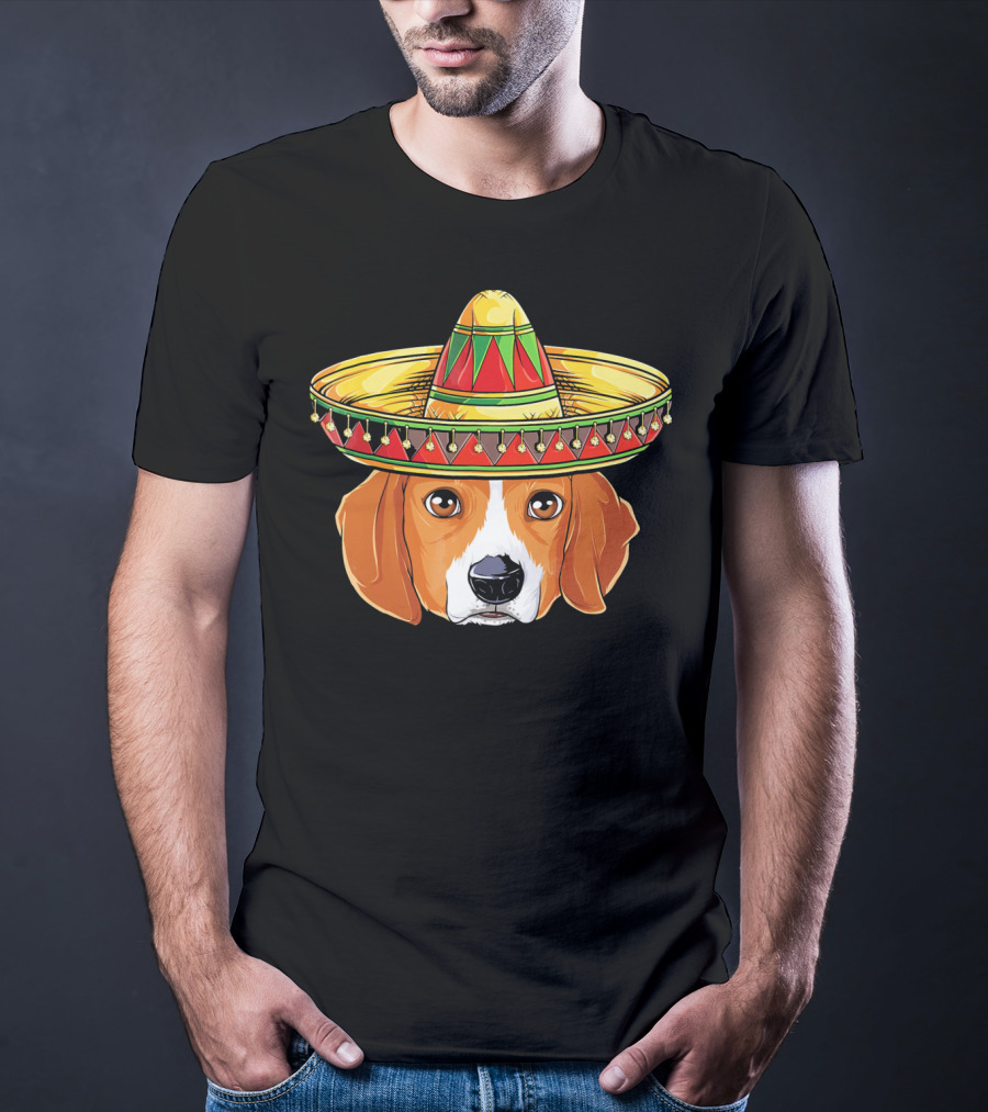 Cinco De Mayo Beagle Sombrero T-Shirt