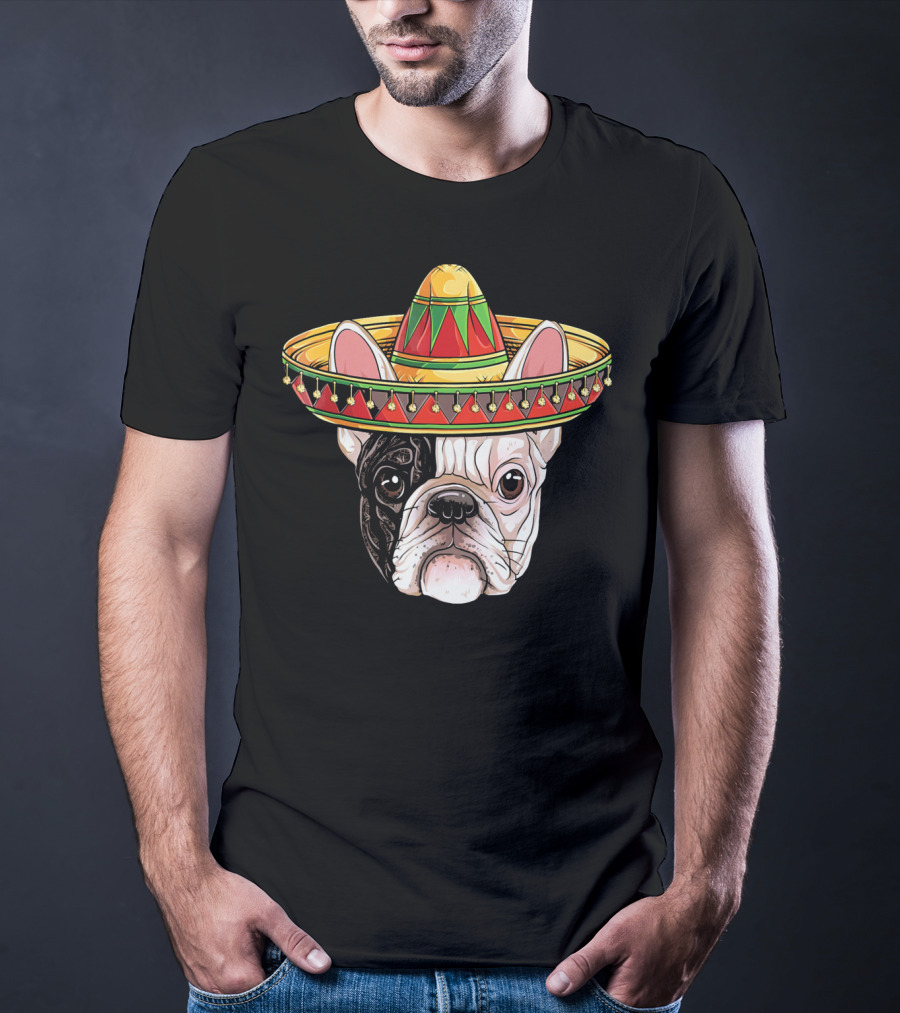 Cinco De Mayo French Bulldog Sombrero T-Shirt