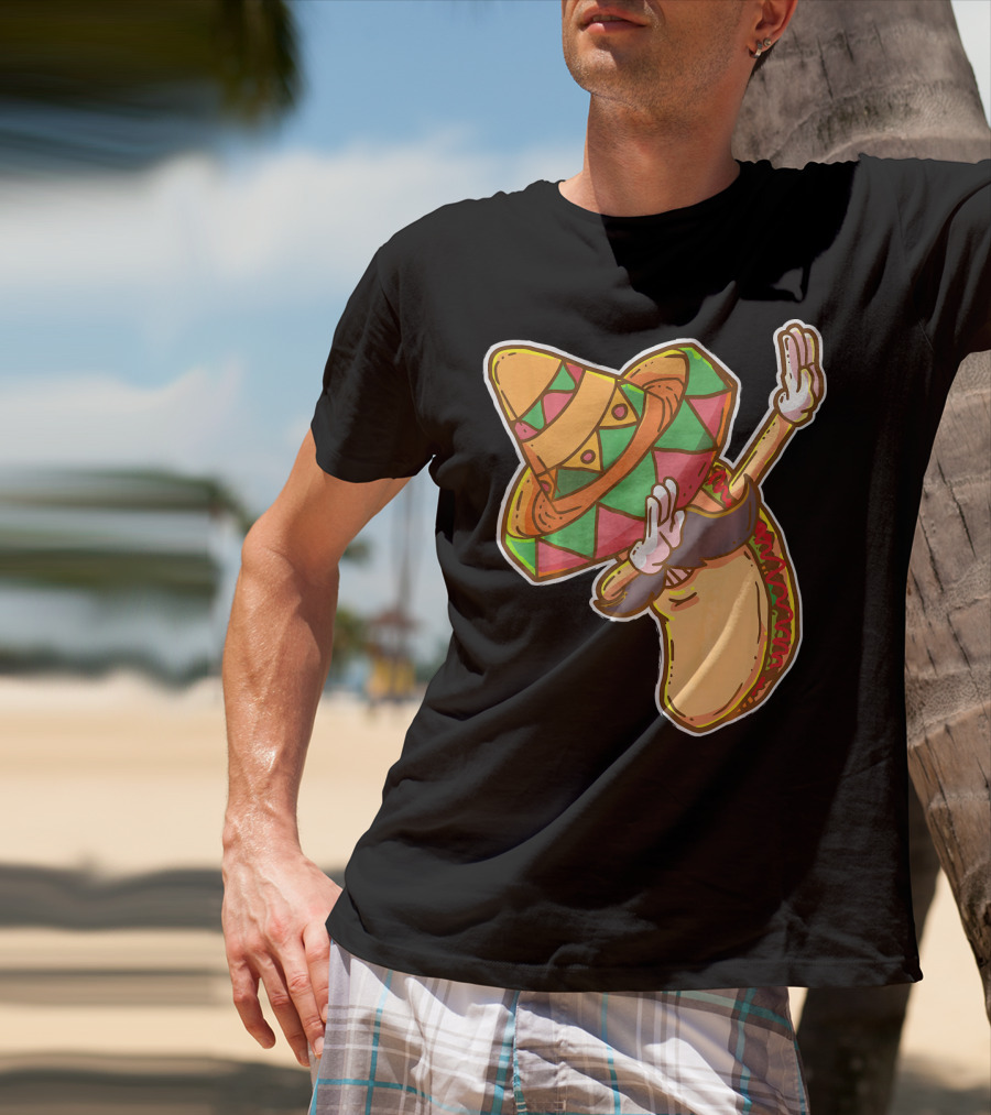 Cinco De Mayo Dabbing Taco With Sombrero T-Shirt