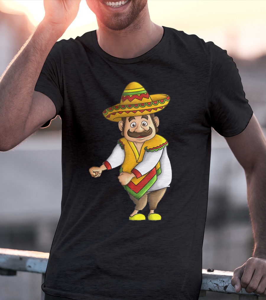 Flossing Mariachi Cute Cinco De Mayo Sombrero Dance Fiesta T-Shirt