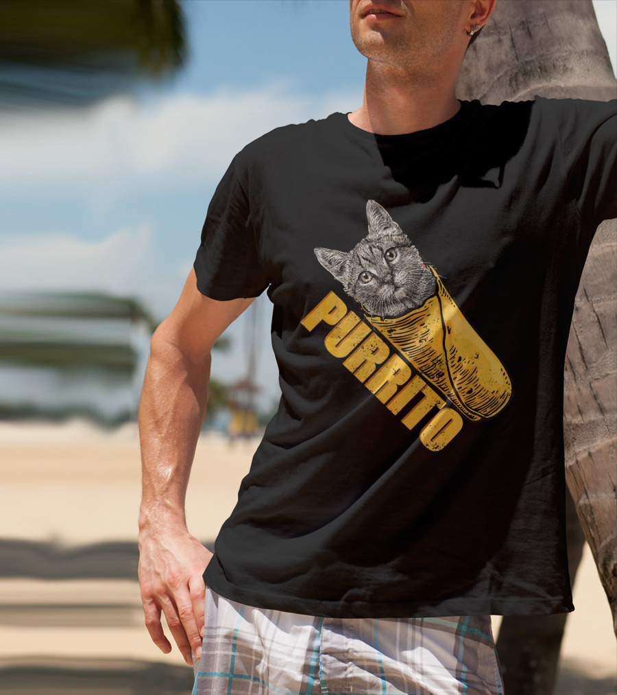 Purrito Cat Burrito Mexican Food Funny Purrito T-Shirt