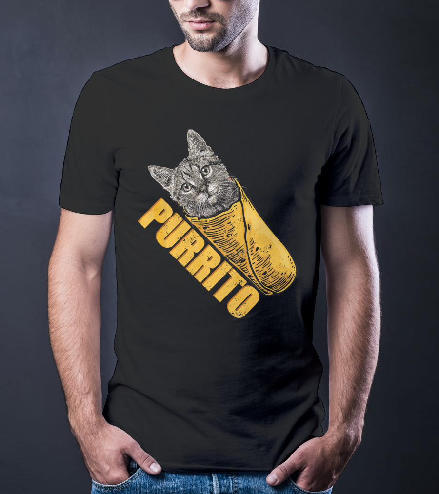 Purrito Cat Burrito Mexican Food Funny Purrito T-Shirt