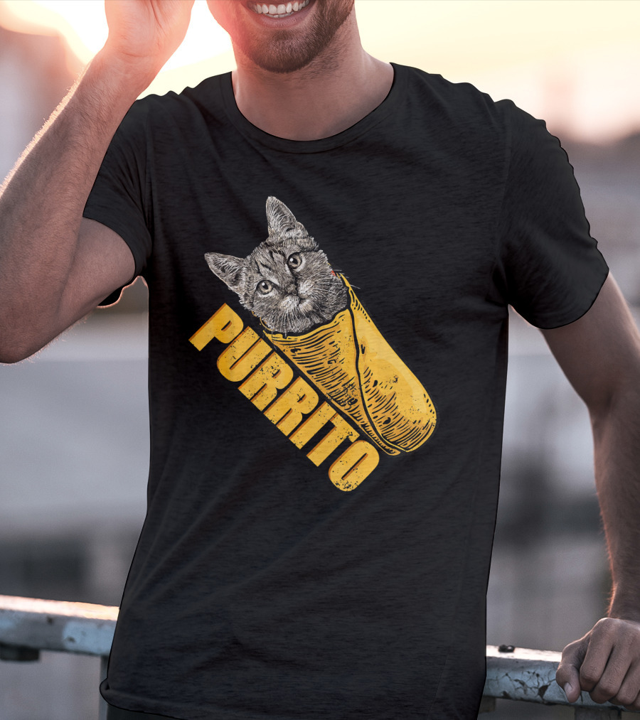Purrito Cat Burrito Mexican Food Funny Purrito T-Shirt