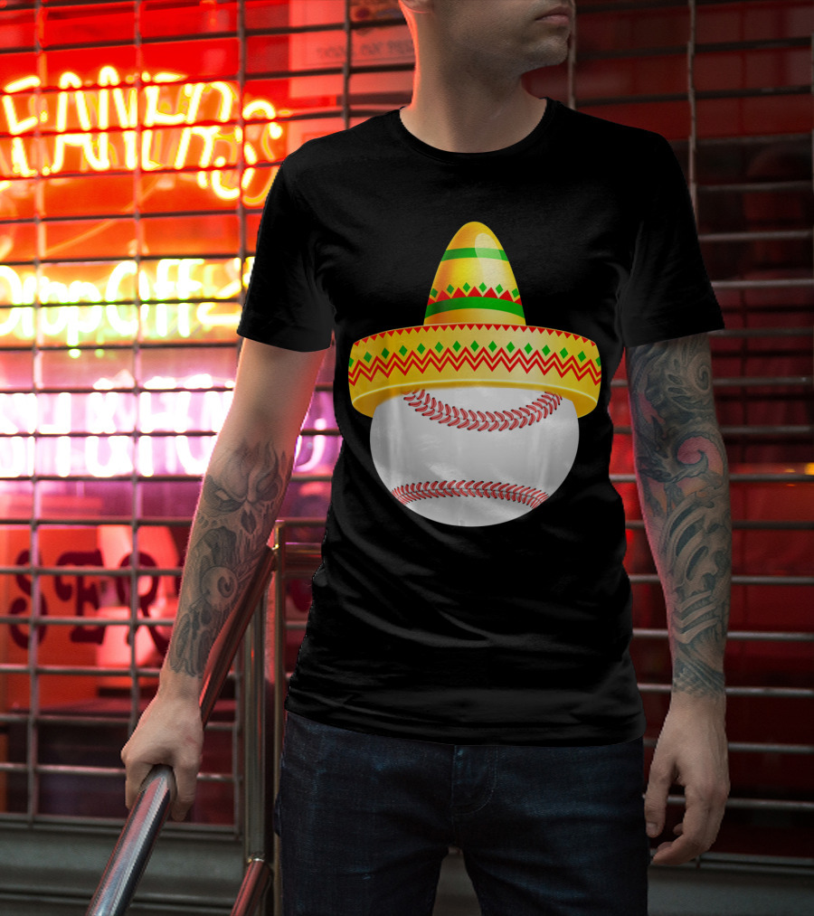 Cinco De Mayo Baseball Sombrero For Mama T-Shirt