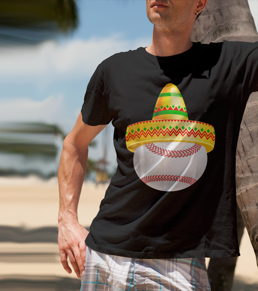 Cinco De Mayo Baseball Sombrero For Mama T-Shirt