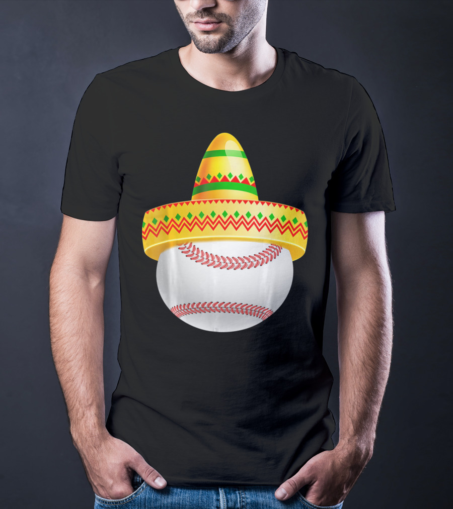 Cinco De Mayo Baseball Sombrero For Mama T-Shirt