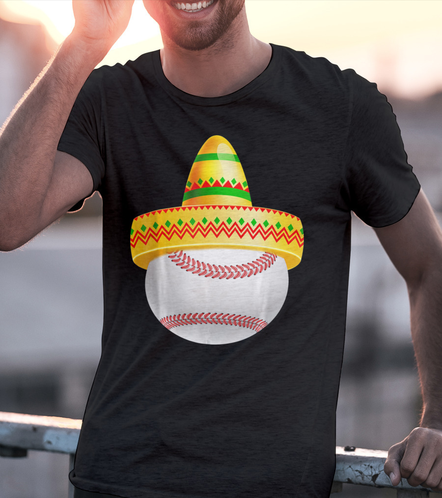 Cinco De Mayo Baseball Sombrero For Mama T-Shirt