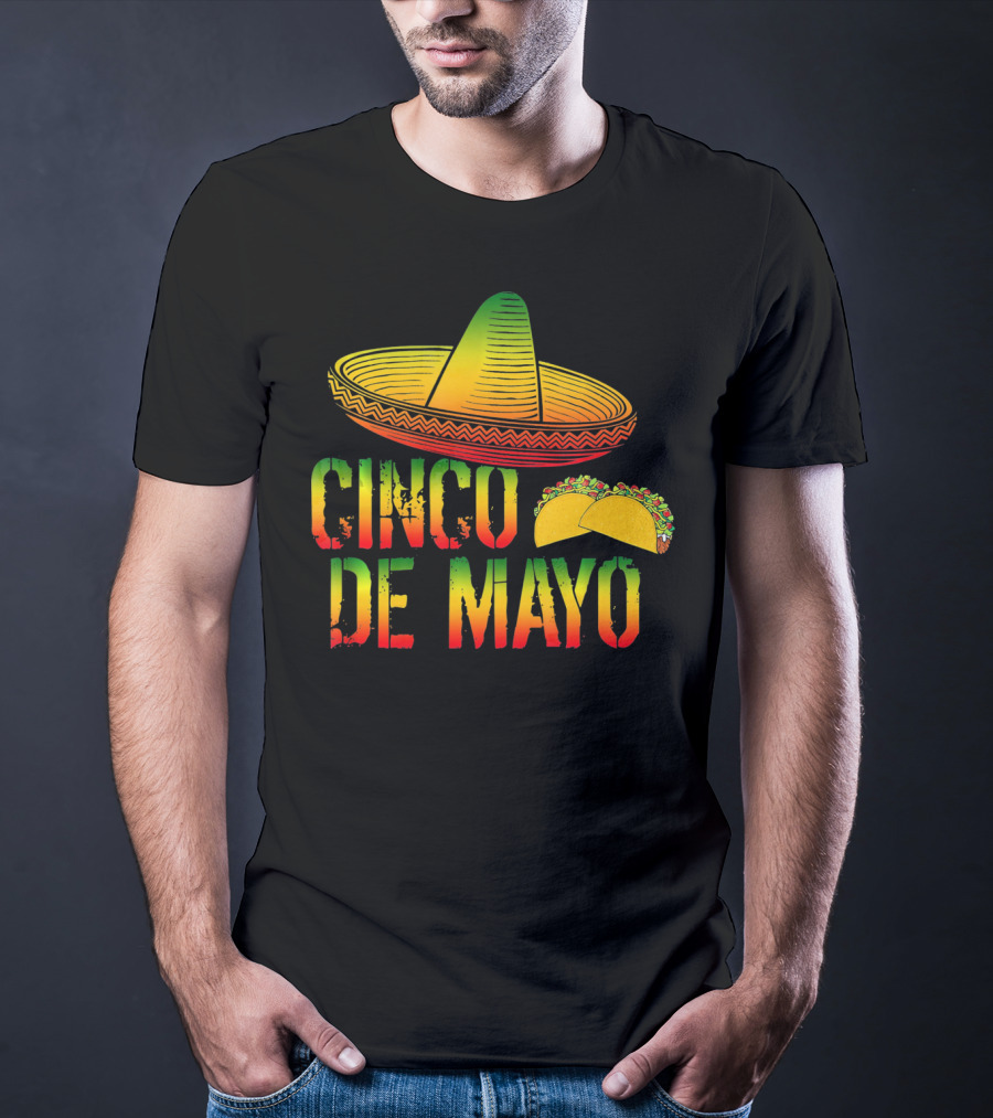 Cinco De Mayo Mexican Pride Sombrero Tacos T-Shirt