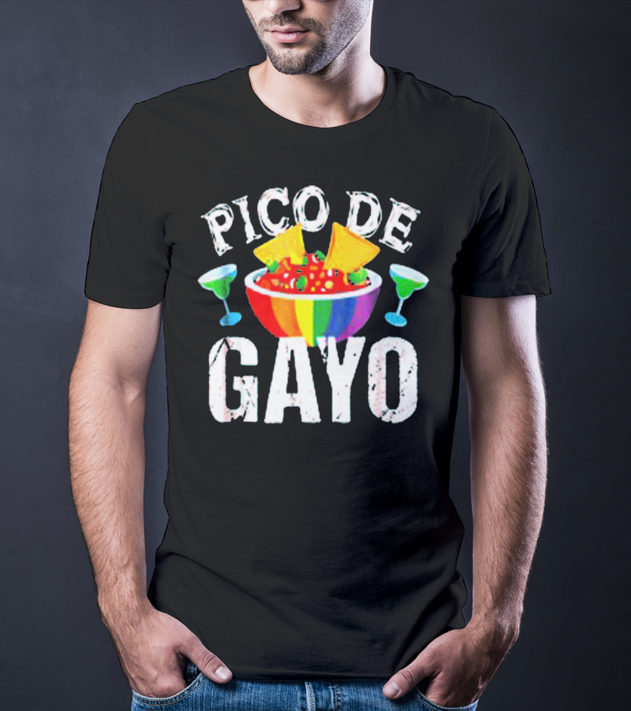 Pico De Gayo Rainbow Bowl With Margaritas T-Shirt