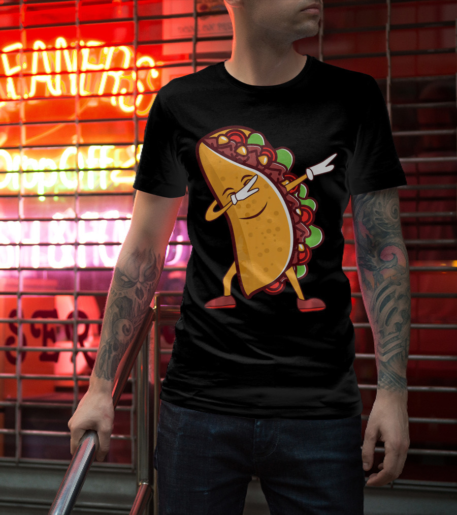 Dabbing Taco Cinco De Mayo Mexican Food T-Shirt