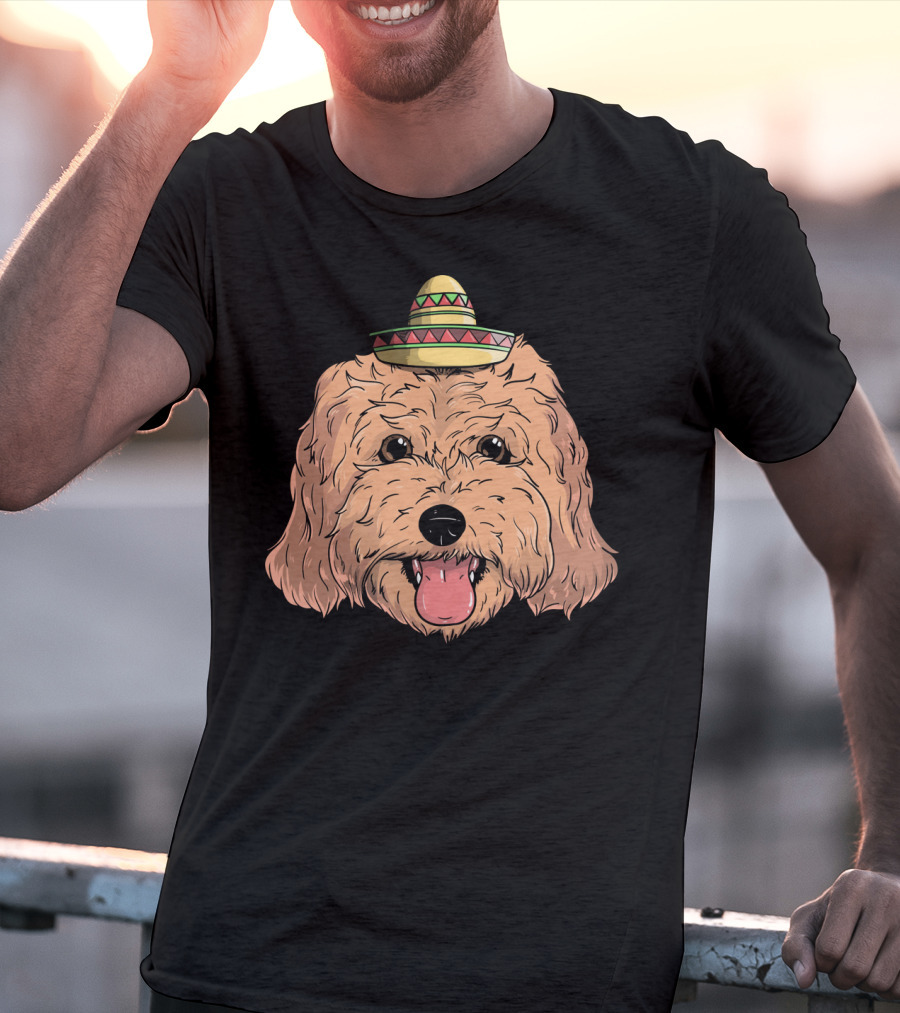 Cockapoo Dog Sombrero Fiesta Cinco De Mayo T-Shirt
