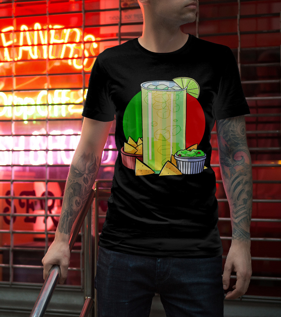 Funny Cinco De Mayo Tequila Guacamole Nachos Lime Fiesta T-Shirt