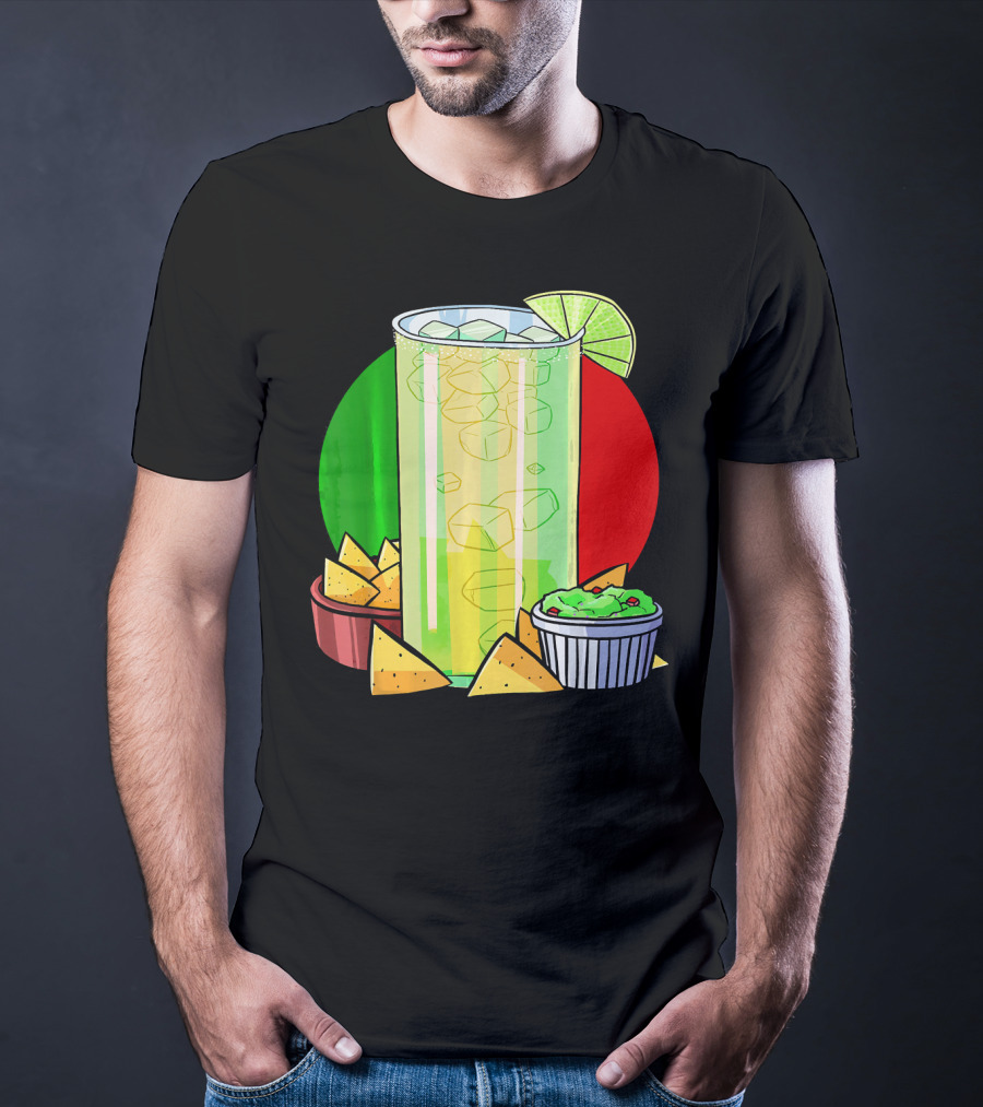 Funny Cinco De Mayo Tequila Guacamole Nachos Lime Fiesta T-Shirt