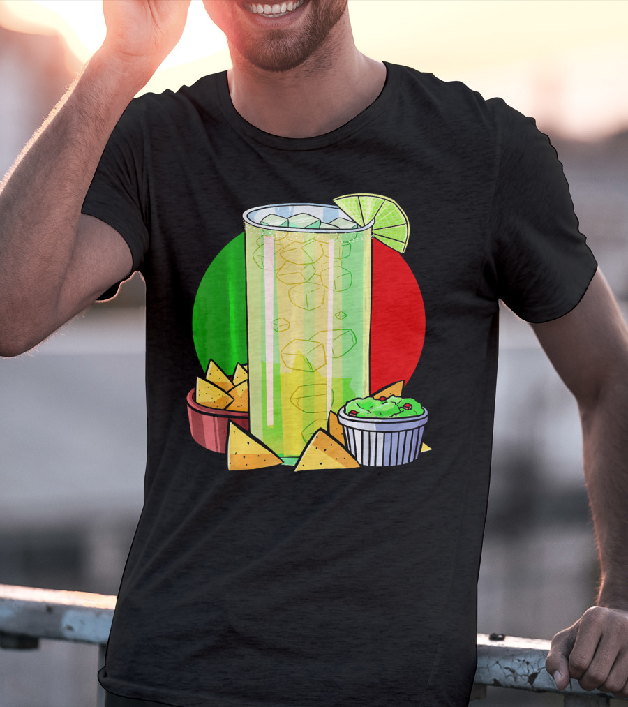 Funny Cinco De Mayo Tequila Guacamole Nachos Lime Fiesta T-Shirt