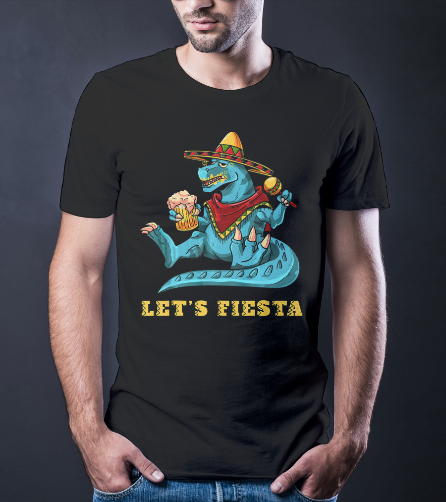 Cinco De Mayo Let's Fiesta Rex Dinosaur T-Shirt