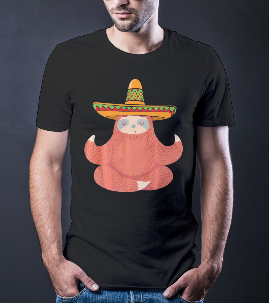 Sloth Sombrero Mexican Fiesta Cinco De Mayo T-Shirt