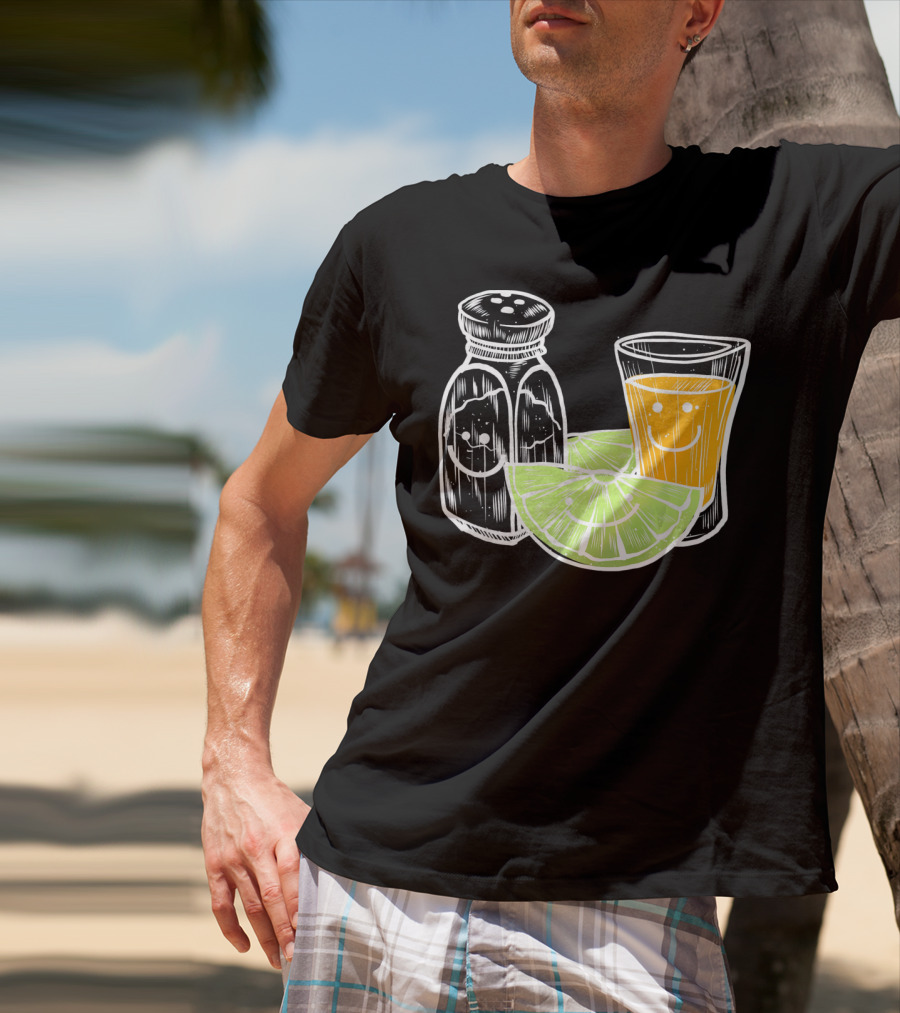 Cinco De Mayo Tequila Lime Salt Smiley Faces T-Shirt