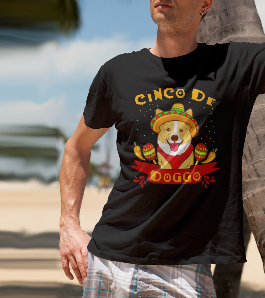 Cinco De Doggo Cinco De Mayo Sombrero Fiesta Corgi T-Shirt