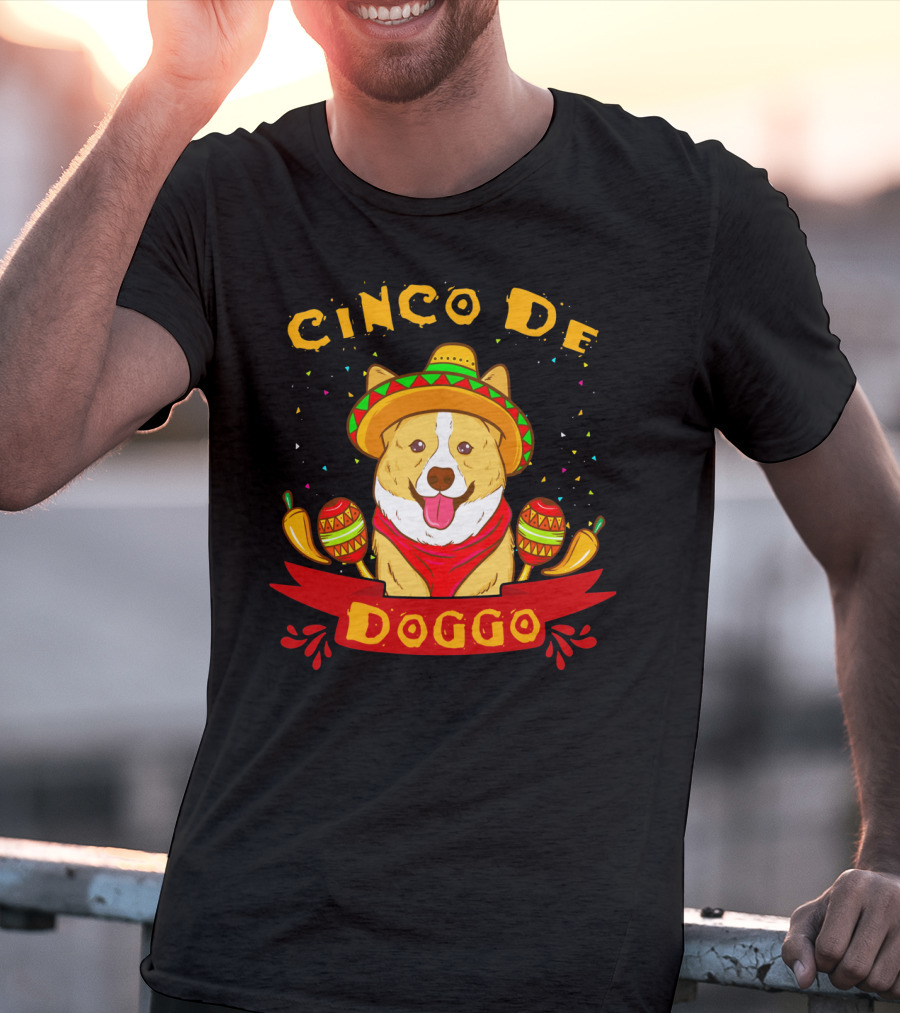 Cinco De Doggo Cinco De Mayo Sombrero Fiesta Corgi T-Shirt