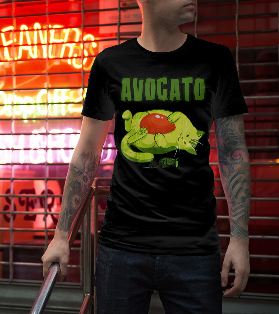 Avogato Cinco De Mayo Funny Meow Avocado Mexico T-Shirt