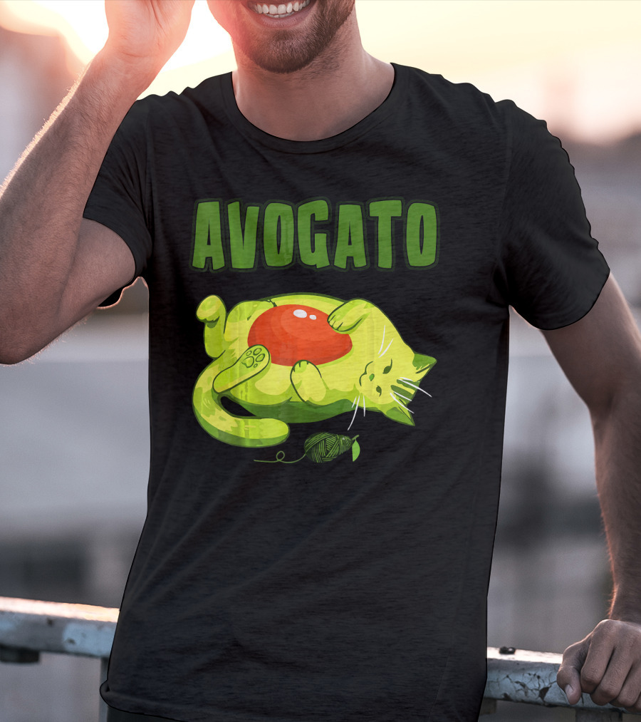 Avogato Cinco De Mayo Funny Meow Avocado Mexico T-Shirt