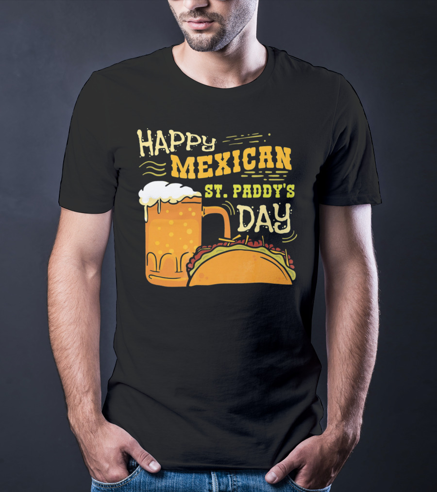 Happy Mexican St. Paddy's Day Beer Mug With Taco T-Shirt