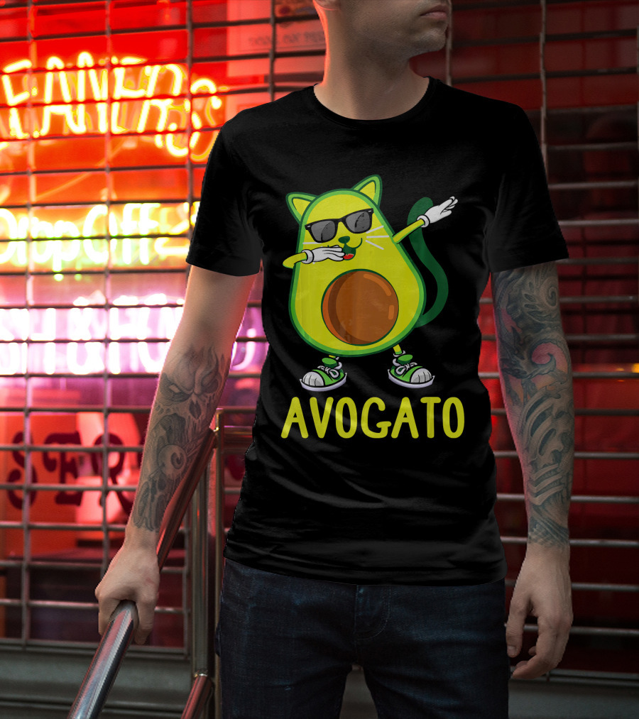 Funny Avogato Cat Dabbing Cinco De Kittens T-Shirt