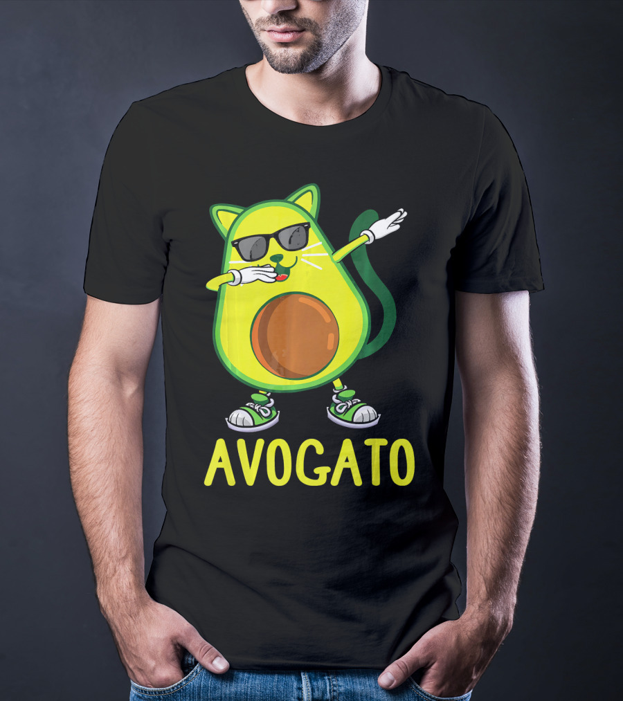 Funny Avogato Cat Dabbing Cinco De Kittens T-Shirt