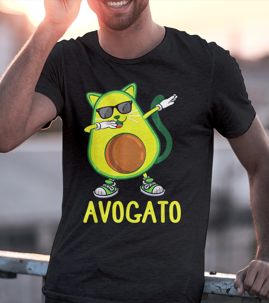 Funny Avogato Cat Dabbing Cinco De Kittens T-Shirt