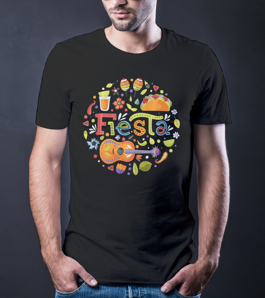 Fiesta Cinco De Mayo Mexican Party Guita T-Shirt