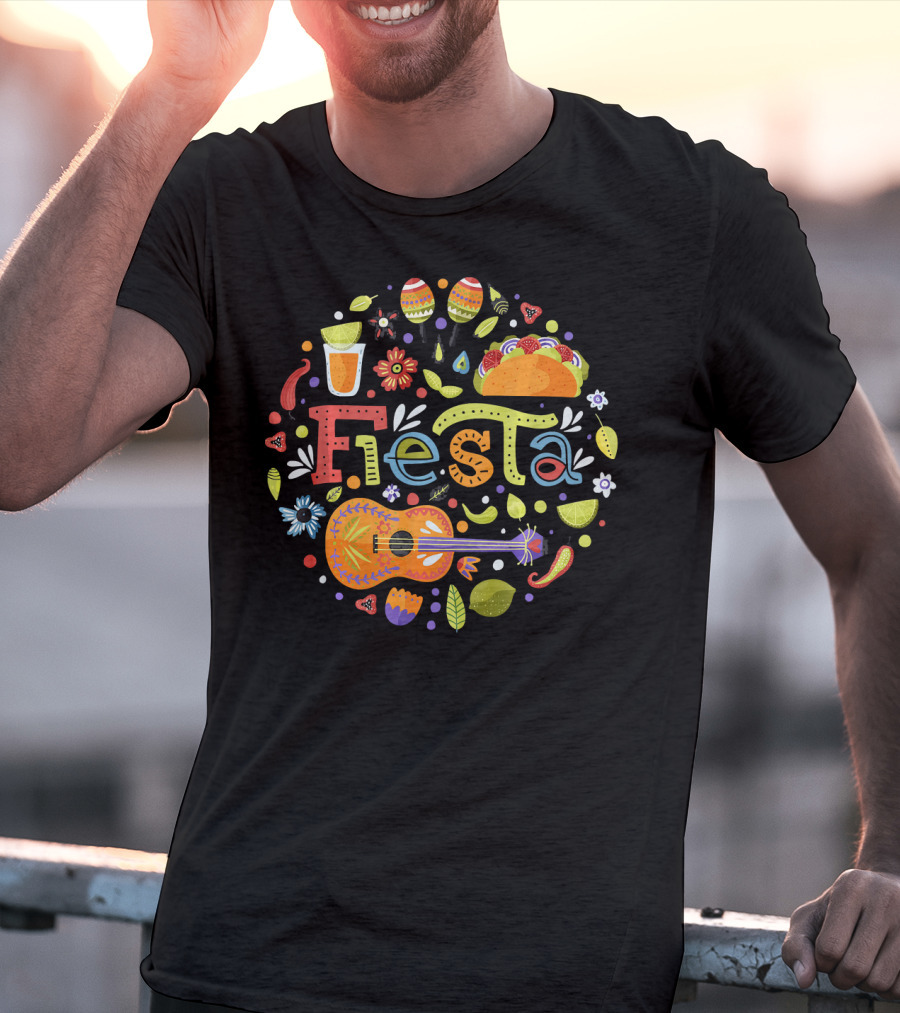 Fiesta Cinco De Mayo Mexican Party Guita T-Shirt