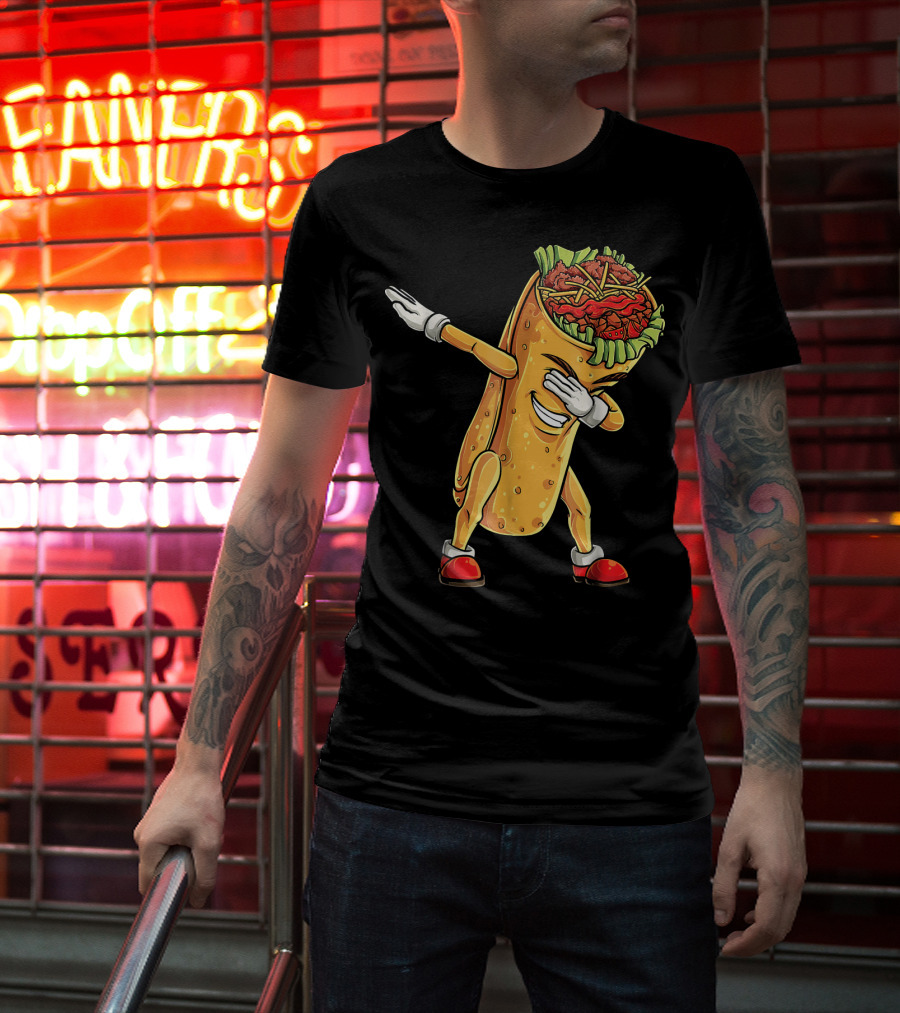 Cinco De Mayo Dabbing Burrito Character Fun T-Shirt