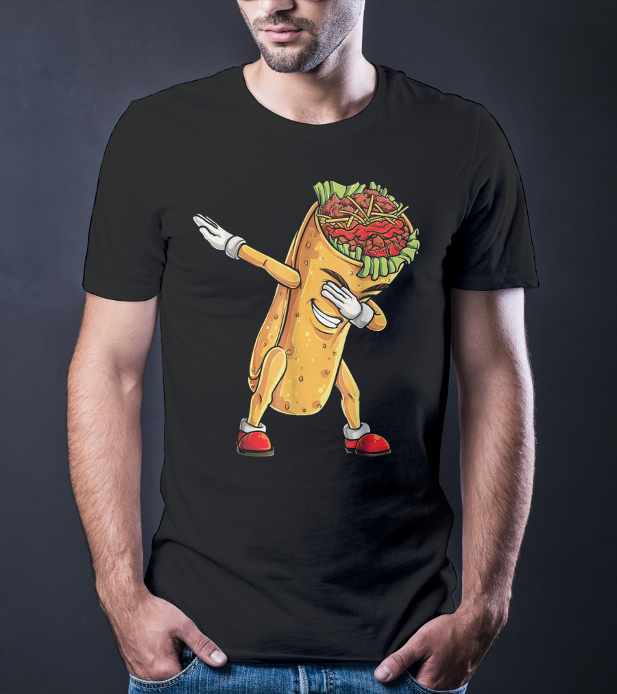 Cinco De Mayo Dabbing Burrito Character Fun T-Shirt