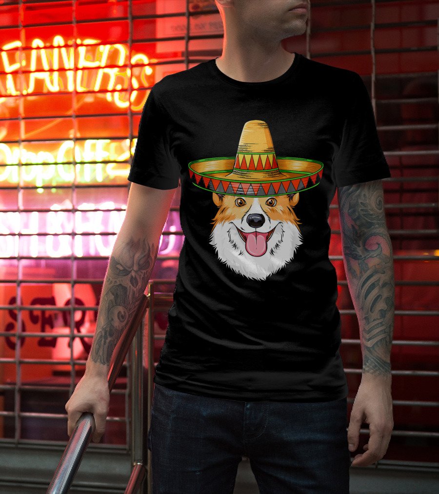 Corgi Cinco De Mayo Mexican Sombrero T-Shirt