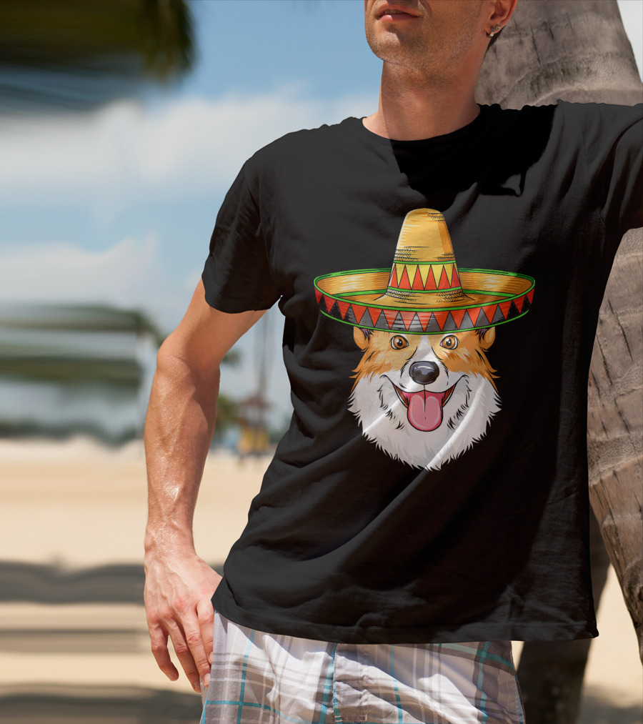 Corgi Cinco De Mayo Mexican Sombrero T-Shirt
